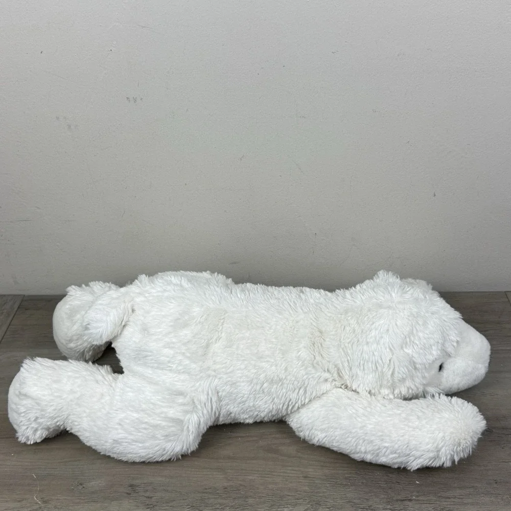 Pier 1 Imports White Polar Bear Plush Stuffed Animal Floppy Laying 20